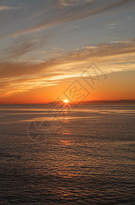 Catalina岛的橙色日落海洋航海冒险射线放松橙子太阳图片