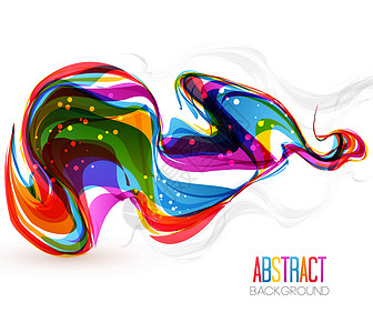 矢量颜色波流动曲线运动网络艺术横幅技术彩虹商业墙纸图片