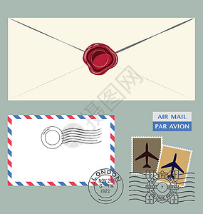 信函和邮政邮票图片