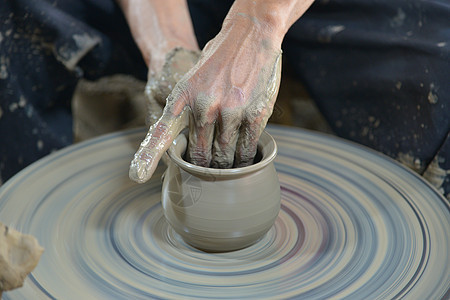 粘土模具陶瓷制品雕刻黏土工匠工艺水壶作坊手指陶器图片