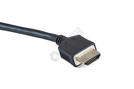 HDMI 白底绝缘的HDMI电缆电子产品信号创新电脑数据技术金子连接器视频金属图片