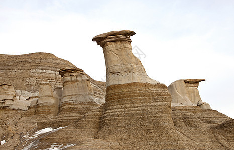 艾伯塔省艾伯塔沙漠石头侵蚀岩石风景风化地质学天空旅行砂岩图片