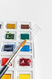 水彩漆箱 艺术刷餐具剪贴簿染色教育刷子水彩画爱好帆布艺术家药片图片