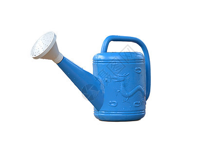 供水可以隔离园艺白色工具玩具孩子们美丽蓝色背景图片