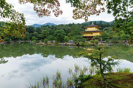 京角寺庙池塘文化季节纪念碑反射建筑学地标森林宗教旅游图片