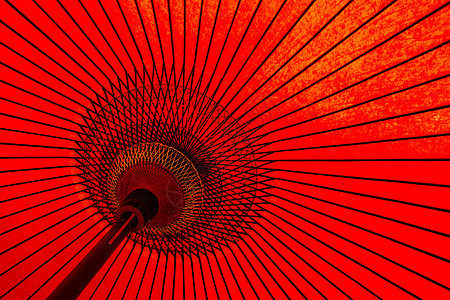传统日本红雨伞木头旅行遮阳棚纺织品遮阳伞魅力螺旋工作装饰品文化图片