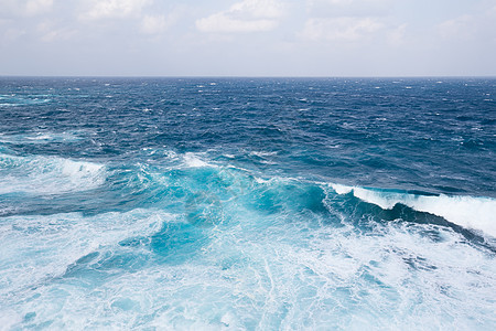 海洋波浪速度蓝色飞溅海浪风暴边缘运动滚动石头天气图片