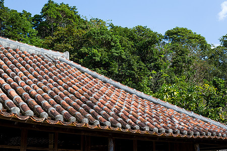 日本传统建筑的屋瓦图片