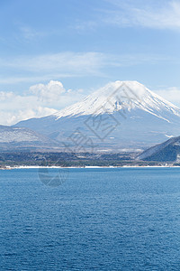 富士山公园旅行场景风景蓝色季节天空地标植物公吨图片