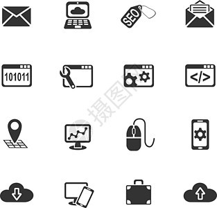 seo 和开发图标 seseo手机互联网代码插图邮件活动商业组织网络图片