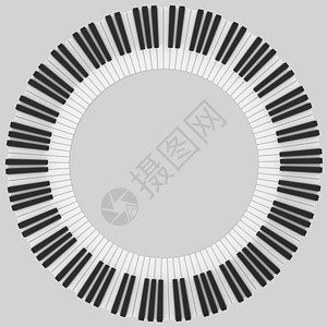 黑白钢琴键盘音乐娱乐钥匙合成器黑色艺术白色乐器伽马插图图片