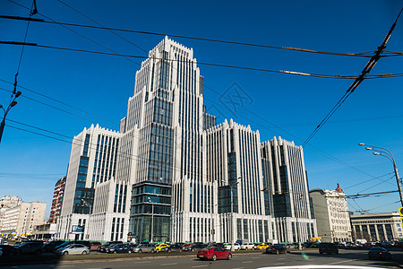 莫斯科市中心的新高楼大楼无产阶级城市技术镜子建筑学金融房子市中心景观公寓图片