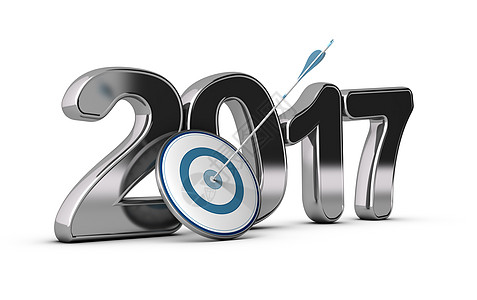 20172017年水平数字白色商业新年蓝色预报概念插图图片