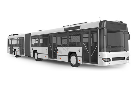 以白色背景 3D 插图模拟公交车商业运输玻璃城市发动机货物车辆品牌货运广告图片
