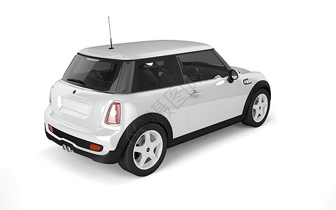 白色背景的小型运动车车辆嘲笑标识小样运动汽车工作室图片