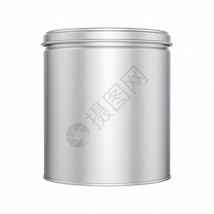 铁盖的锡罐 装饰插图灰色盒子商业嘲笑食物包装金属圆柱标签图片