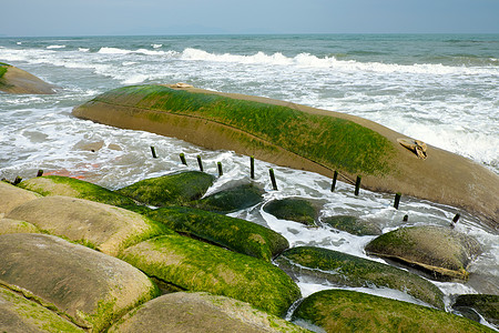 侵蚀 气候变化 全球 变暖 越南餐厅波浪海浪椰子全世界环境场景海平面海滩世界图片