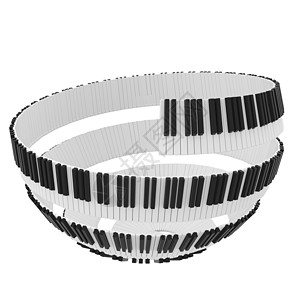 球形钢琴键盘设计插图圆形圆圈娱乐黑色伽马合成器白色钥匙乐器图片
