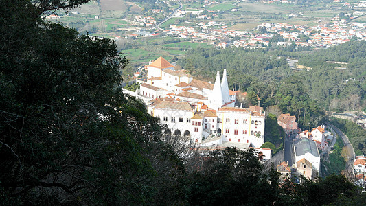 辛特拉宫 葡萄牙辛特拉建筑学宫殿公园堡垒城堡历史吸引力景观建筑风景图片