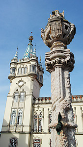 葡萄牙辛特拉市市政厅直辖市手工旗帜城市大厅建筑地标图片