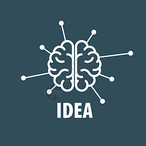 矢量大脑日志解决方案力量头脑创造力思考标识商业技术想像力器官图片
