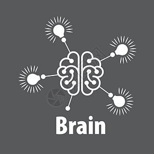 矢量大脑日志创造力头脑思考器官风暴解决方案插图技术商业力量图片