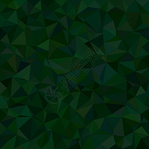 深绿色三角形马赛克矢量背景图片