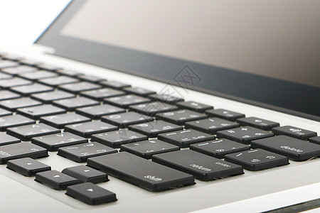 电脑 笔记本电脑 白色背景 特写 孤立的 白色铝体图片