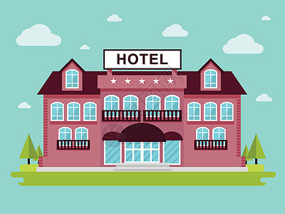 旅馆楼假期房子建筑酒店旅行旅游城市建筑学插图图片