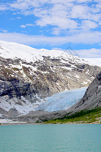 尼格斯布林冰川风景顶峰环境蓝色天空旅行公园国家白色峡湾图片