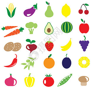 蔬菜杂类剪贴衬衫叶子玉米菠萝插图收藏网络夹子食物图片