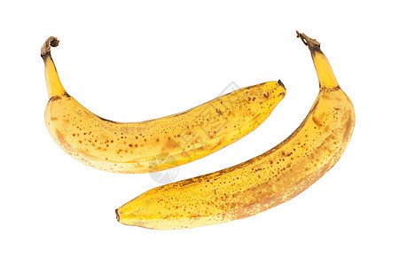 一群成熟的香蕉水果食物工作室黄色棕色衰变营养成型机白色腐烂图片
