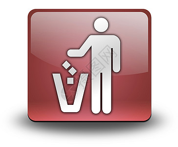 图标 按键 象形液容器废物回收指示牌笨蛋垃圾桶盒子贴纸纽扣文字插图图片