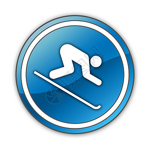 图标 按钮 平方图下山滑雪运动插图滑雪者下坡纽扣竞赛象形山坡指示牌运动员图片