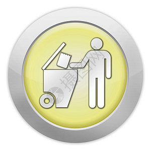 图标 按钮 平方图垃圾桶容器指示牌废物回收笨蛋文字纽扣插图盒子贴纸图片