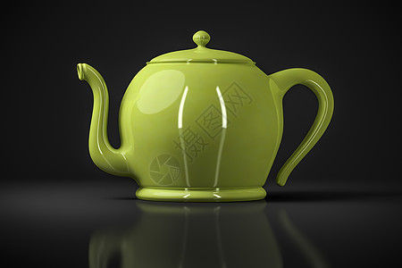 绿茶茶壶背景图片