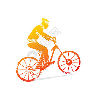 骑自行车运动设计矢量图片