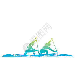 滑艇运动设计矢量运动员帆船赛竞赛皮艇白色力量人员工作赛艇全体图片