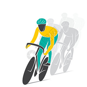 自行车赛赛道种族设计矢量图片