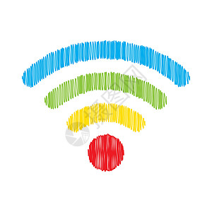 多彩的 wi-fi 信号符号设计图片