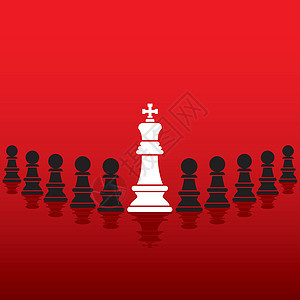 国际象棋白王与黑兵团队概念设计 vecto团体艺术打败力量成功战略白色竞赛领导创造力图片