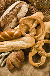 面包分包团体桌子乡村食品食物馒头图片