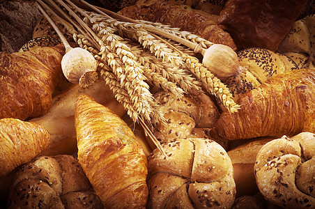 面包分包馒头宏观早餐密封小吃产品杂货店食物画幅水平图片