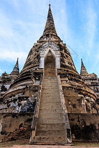 亚洲宗教结构 泰国阿约塔亚的寺古佛寺废墟艺术地标佛教徒旅行历史宝塔寺庙王国文化旅游图片