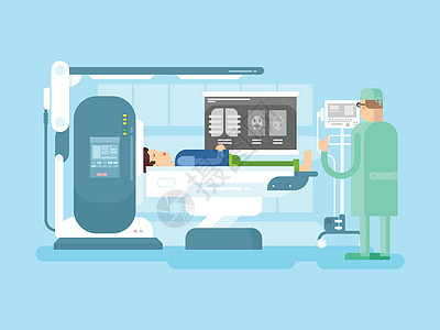 带有 MRI 设备的内阁图片