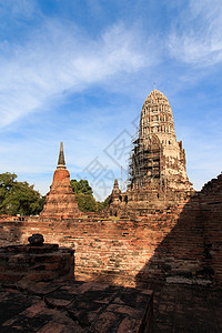 Ayutthaya王国国王二世的塔塔 称为拉特布拉纳庙当地称宝塔宗教旅游建筑佛塔建筑学公园旅行历史寺庙图片