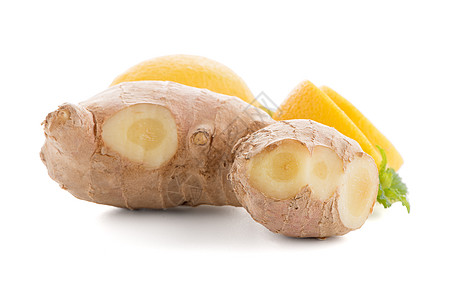白色的姜根黄色植物棕色美食味道香气营养蔬菜烹饪香料图片