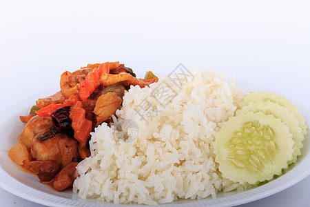 泰国食物 烤鸡和腰果 腰果炸鸡和甜食洋葱茉莉花餐厅文化坚果胡椒辣椒盘子美食蔬菜图片