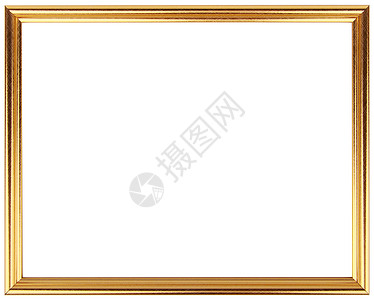 白纸上隔绝的黄金古董框架 金皮框架简单设计图片