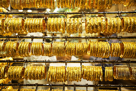 迪拜黄金街黄金市场优雅高清图片